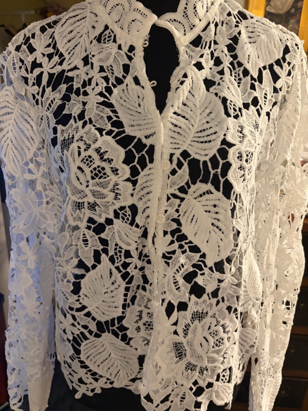 NWT Button Front White Light Top